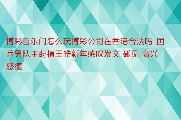 博彩百乐门怎么玩博彩公司在香港合法吗_国乒男队主莳植王皓新年感叹发文 碰见 高兴 感德